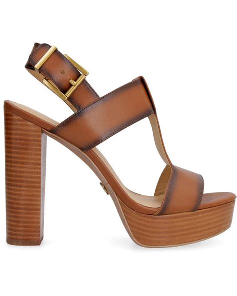 michael michael kors becker burnished leather platform sandal|Women's MICHAEL Michael Kors Becker T Strap .